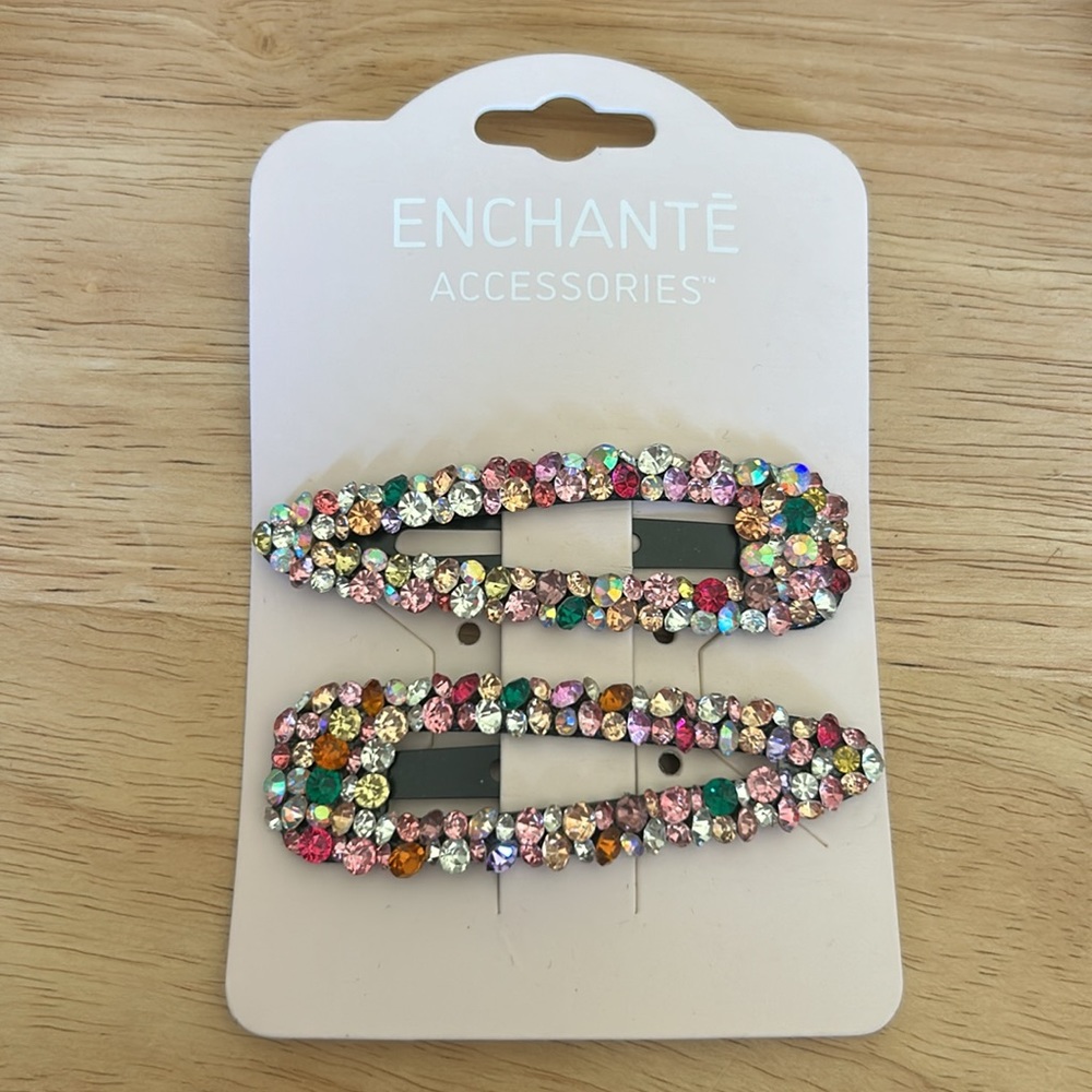 Multicolor Rhinestone Hair Barrettes